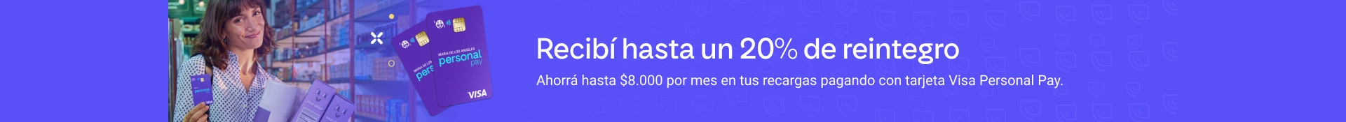 Recibí hasta un 20% de reintegro pagando con tarjeta Visa Personal Pay